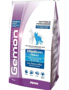 GEMON MEDIUM ADULT TONNO/RISO KG.3 Miglior Prezzo