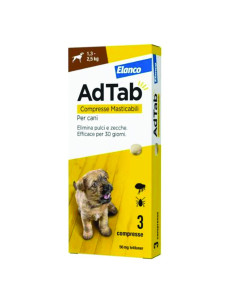 ADTAB COMPRESSE MASTICABILI PER CANI KG.1,3-2,5 Miglior Prezzo