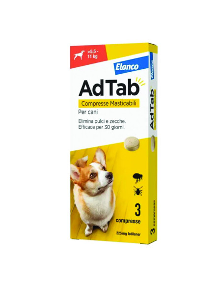 ADTAB COMPRESSE MASTICABILI PER CANI KG.5,5-11 Miglior Prezzo