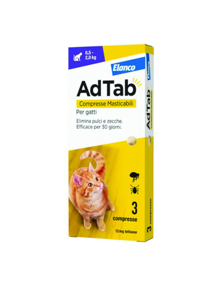 ADTAB COMPRESSE MASTICABILI PER GATTI KG.0,5-2 Miglior Prezzo