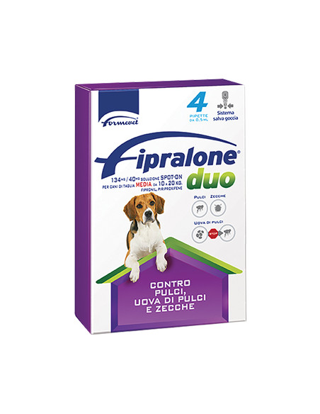 ANTIPARASSITARIO FIPRALONE DUO CANE FORMEVET KG.10/20 Miglior