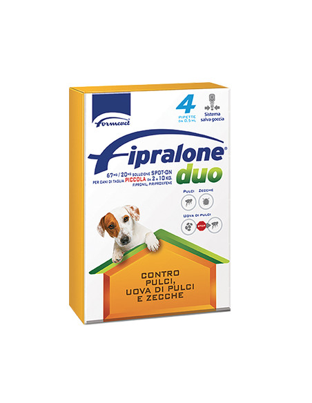 ANTIPARASSITARIO FIPRALONE DUO CANE FORMEVET KG.2/10 Miglior