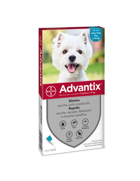 BAYER ADVANTIX SPOT ON CANI KG.4-10 4 PIPETTE Miglior Prezzo