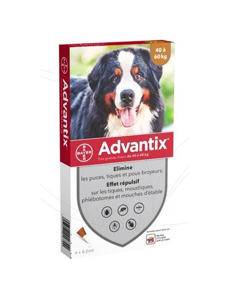 BAYER ADVANTIX SPOT ON CANI KG.40-60 4 PIPETTE Miglior Prezzo