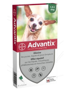 BAYER ADVANTIX SPOT ON CANI FINO A KG.4 4 PIPETTE Miglior Prezzo