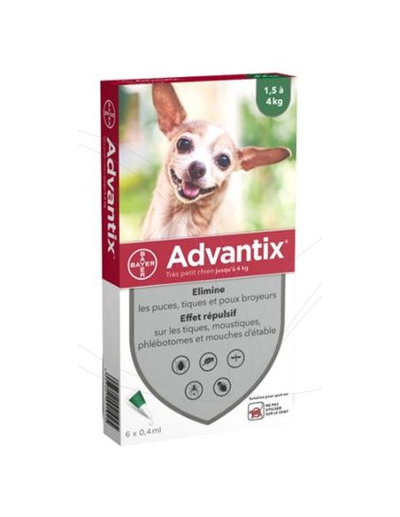 BAYER ADVANTIX SPOT ON CANI FINO A KG.4 4 PIPETTE Miglior Prezzo