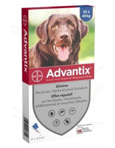 BAYER ADVANTIX SPOT ON CANI KG.25-40 4 PIPETTE Miglior Prezzo