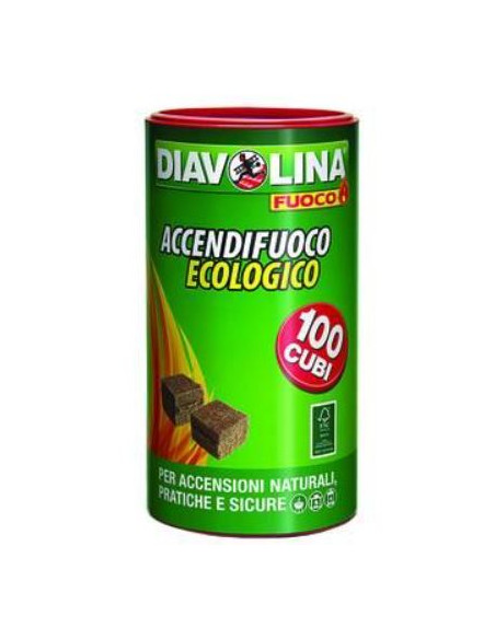 DIAVOLINA ACCENDIF. ECOLOGICA 100 CUBETTI Miglior Prezzo