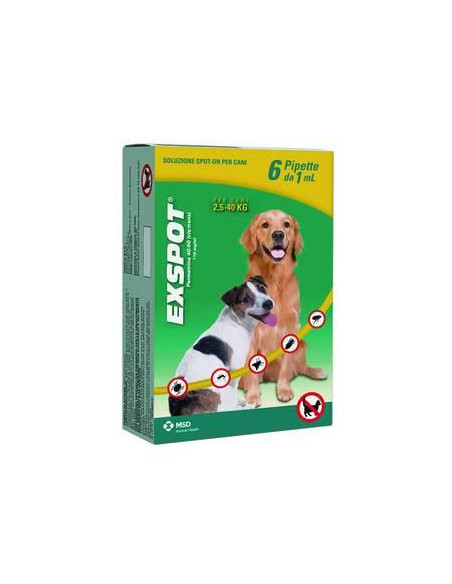 EXSPOT ANTIPARASSITARIO SOLUZIONE 6X1 ML. 