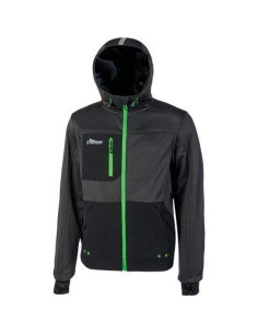 FELPA FULL ZIP + CAPPUCCIO GALAXY U-POWER ASPHALT GREY GREEN -