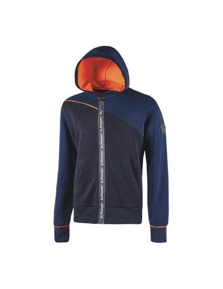 FELPA FULL ZIP + CAPPUCCIO JUPITER U-POWER DEEP BLUE - M