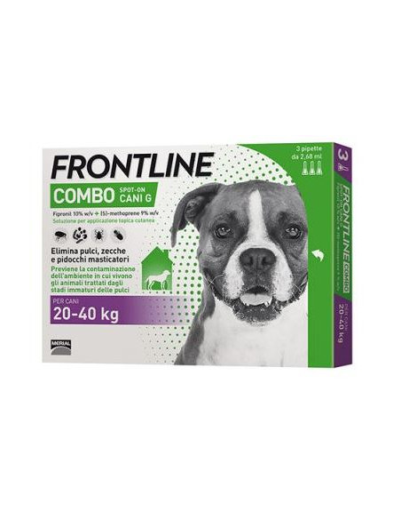 FRONTLINE COMBO KG.20-40 CANI - 3 PIPETTE Miglior Prezzo