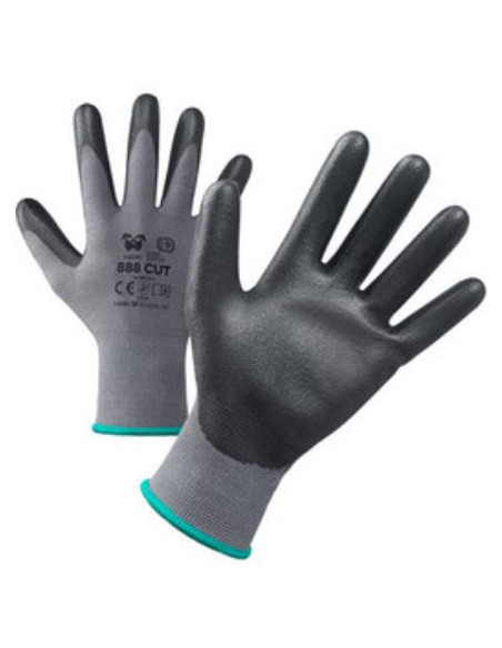GUANTI ANTITAGLIO FILO/PU 888 CUT GRIGIO/NERO TG.10 Miglior