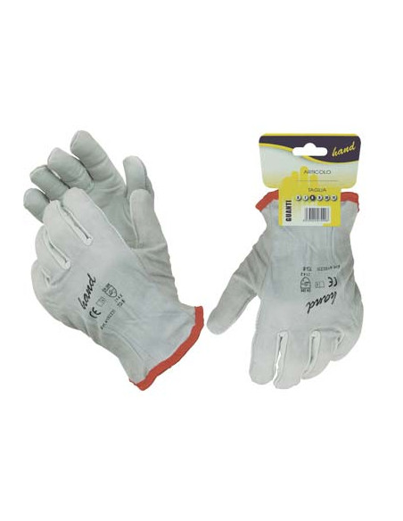 GUANTI DA LAVORO BOVINO PALMO FIORE DORSO CROSTA TG.9 Miglior