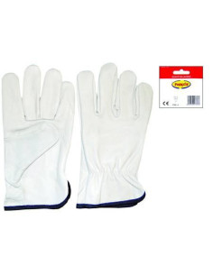 GUANTI DA LAVORO IN PELLE BOVINO BIANCA TG.11 Miglior Prezzo