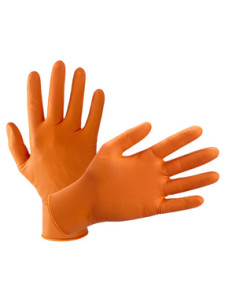 GUANTI NITRILE ARANCIONE CONF.10 PZ. 