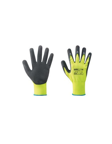 GUANTI NYLON/LATTICE GIALLO FLUO/NERO TG.9 Miglior Prezzo