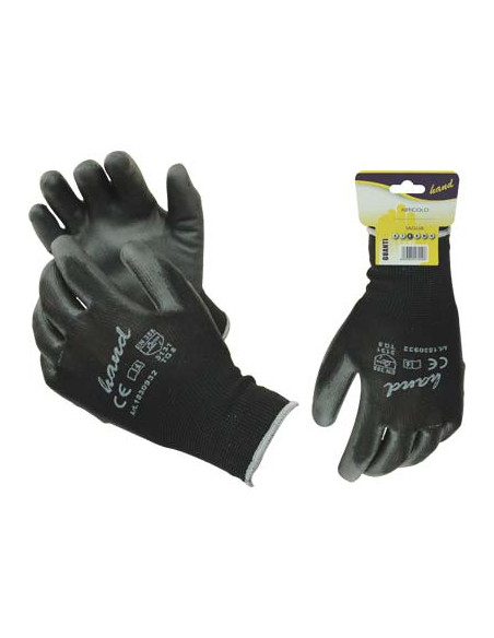 GUANTI POLIURETANO NERO HAND MIS. 