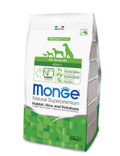 MONGE ALL BREED ADULT CONIGLIO RISO PATATE KG.12 Miglior Prezzo