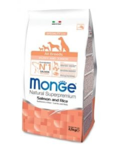 MONGE ALL BREED ADULT SALMONE RISO KG.2,5 Miglior Prezzo