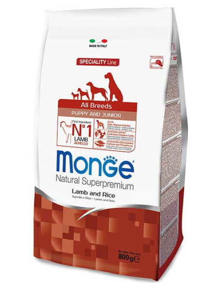 MONGE ALL BREED PUPPY AGNELLO RISO KG.2,5 Miglior Prezzo