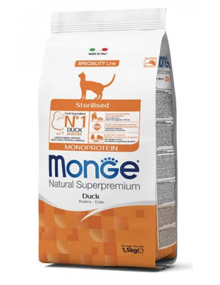 MONGE CAT MONOP. STERILIZED MERLUZZO KG.1,5 Miglior Prezzo