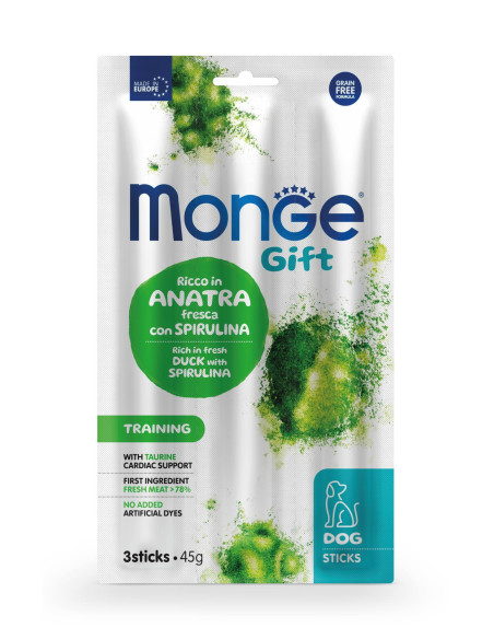 MONGE GIFT CANE Sticks – Training – Ricco in Anatra Fresca con