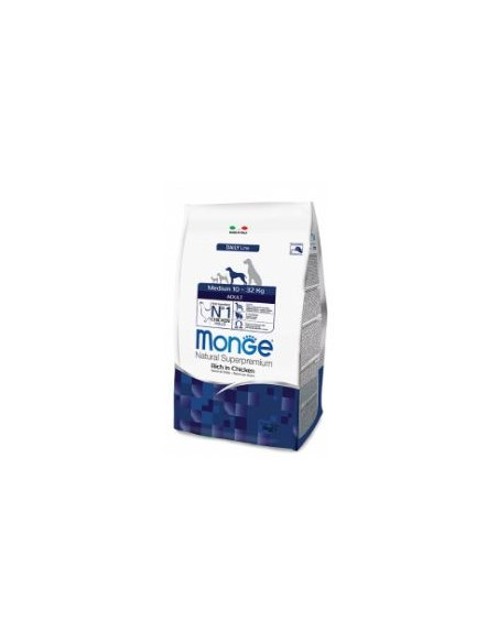 MONGE MEDIUM ADULT POLLO KG.12 Miglior Prezzo