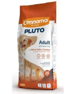 PLUTO ADULT MANZO,POLLO,TACCHINO KG.20 Miglior Prezzo