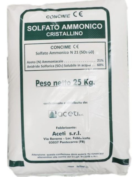 SOLFATO AMMONICO 21% ACETI KG.25 Miglior Prezzo